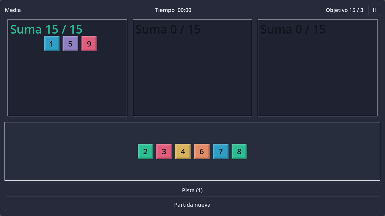 Screenshot of Distribution Puzzle in dark theme