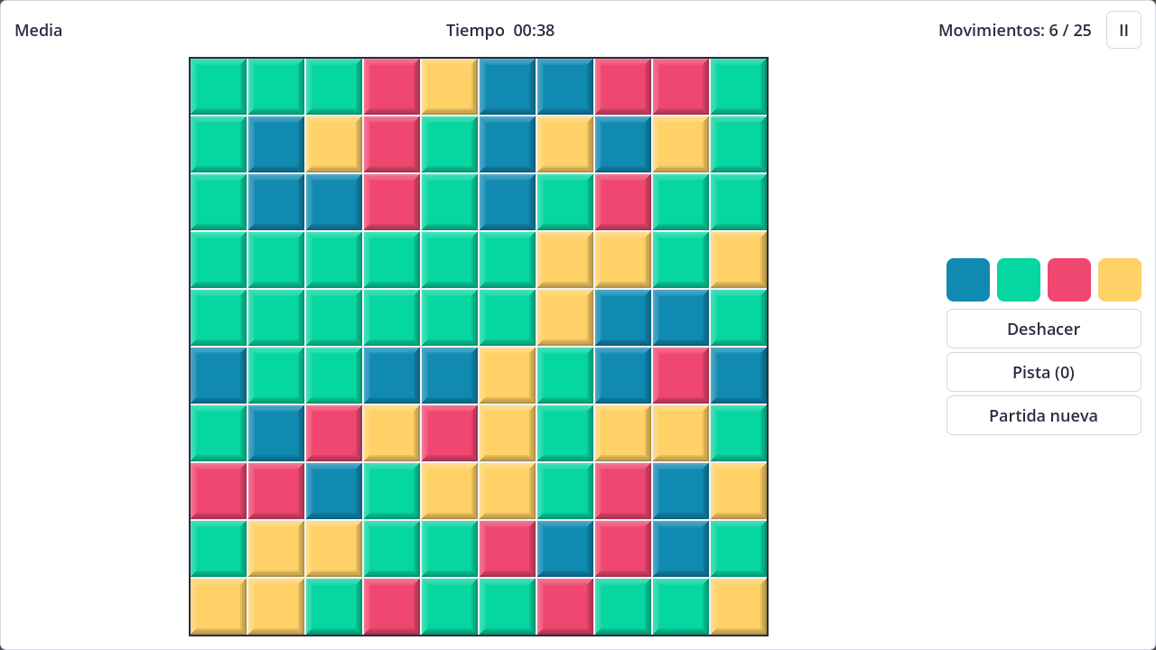 Screenshot of Flood It in light theme