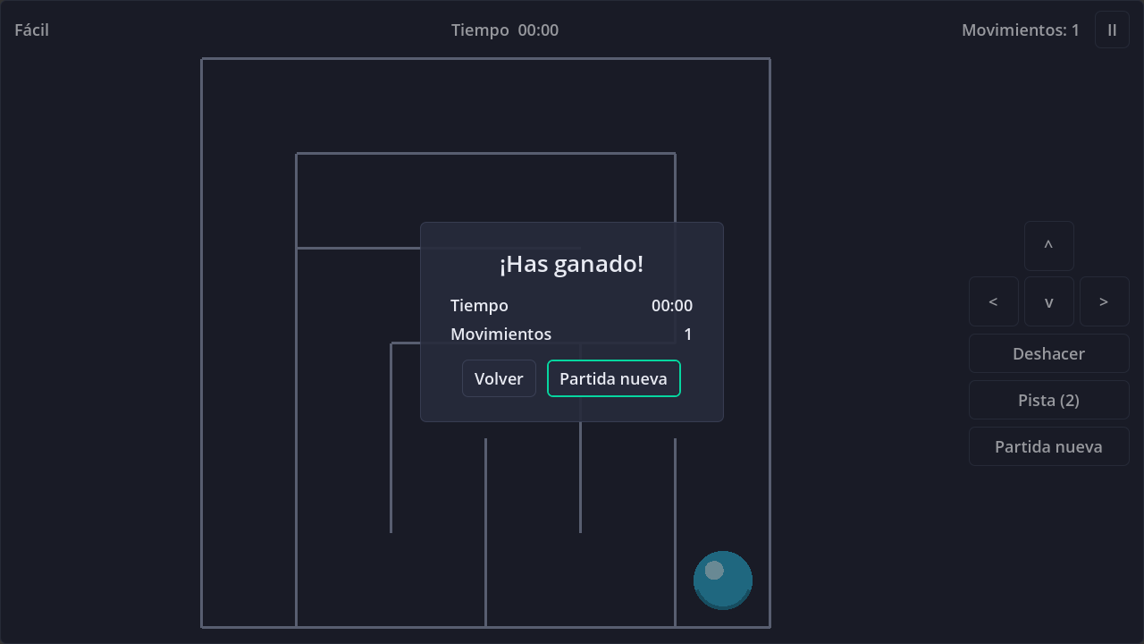 Screenshot of Ice Sliding Puzzle in dark theme