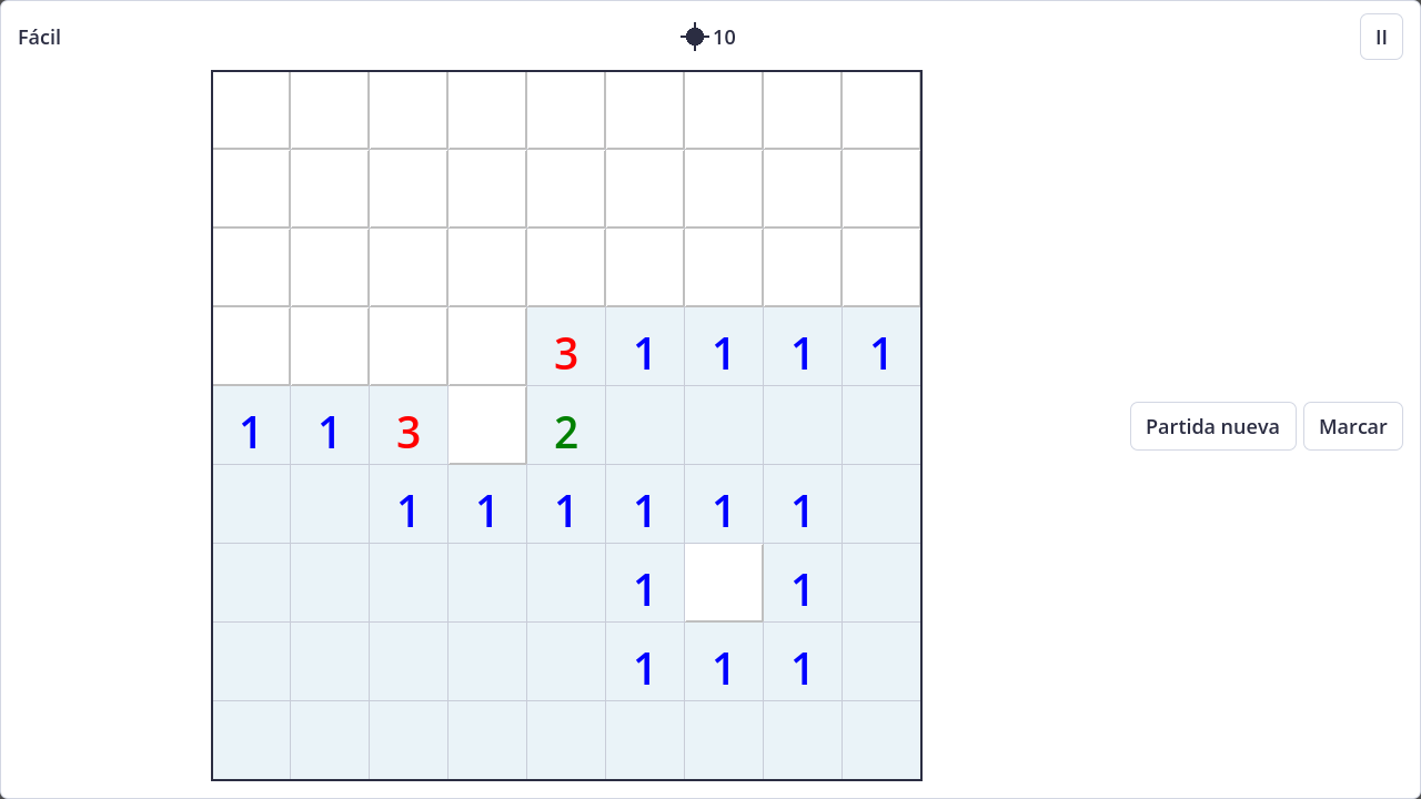 Screenshot of Minesweeper in light theme
