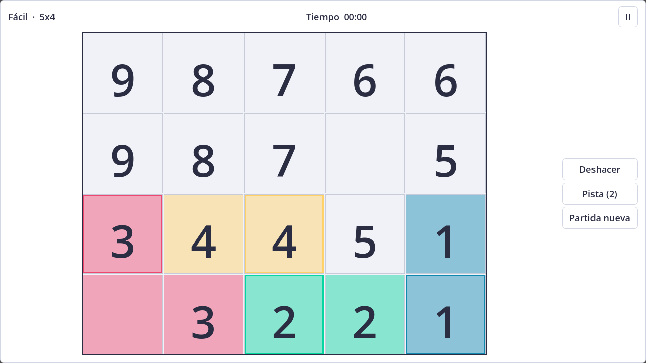 Screenshot of Numberlink in light theme