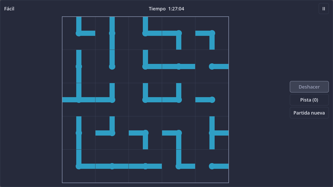 Screenshot of Pipe Puzzle in dark theme
