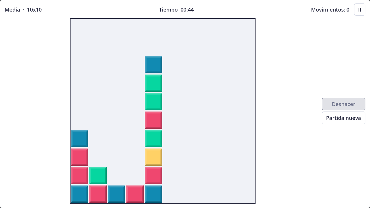 Screenshot of SameGame in light theme