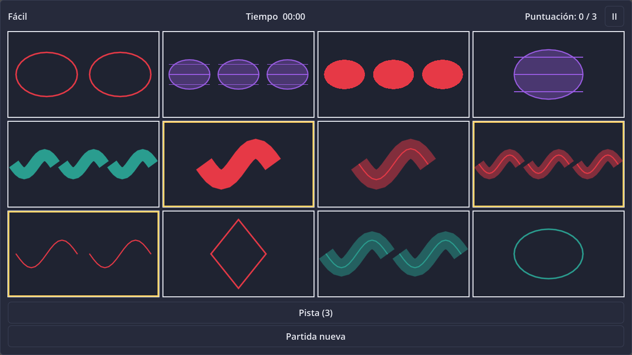 Screenshot of Set in dark theme