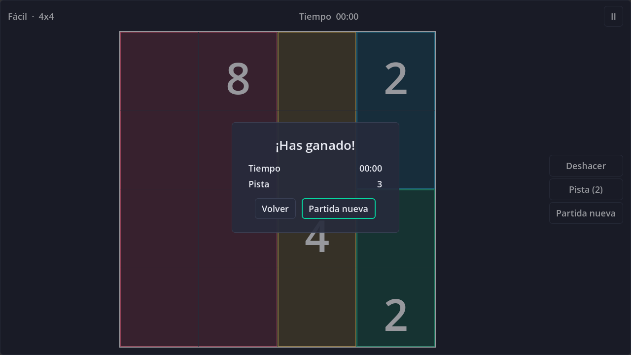 Screenshot of Shikaku in dark theme