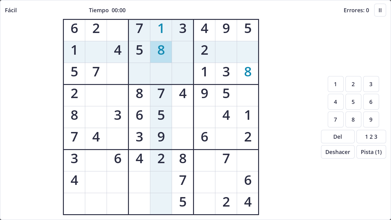 Screenshot of Sudoku in light theme