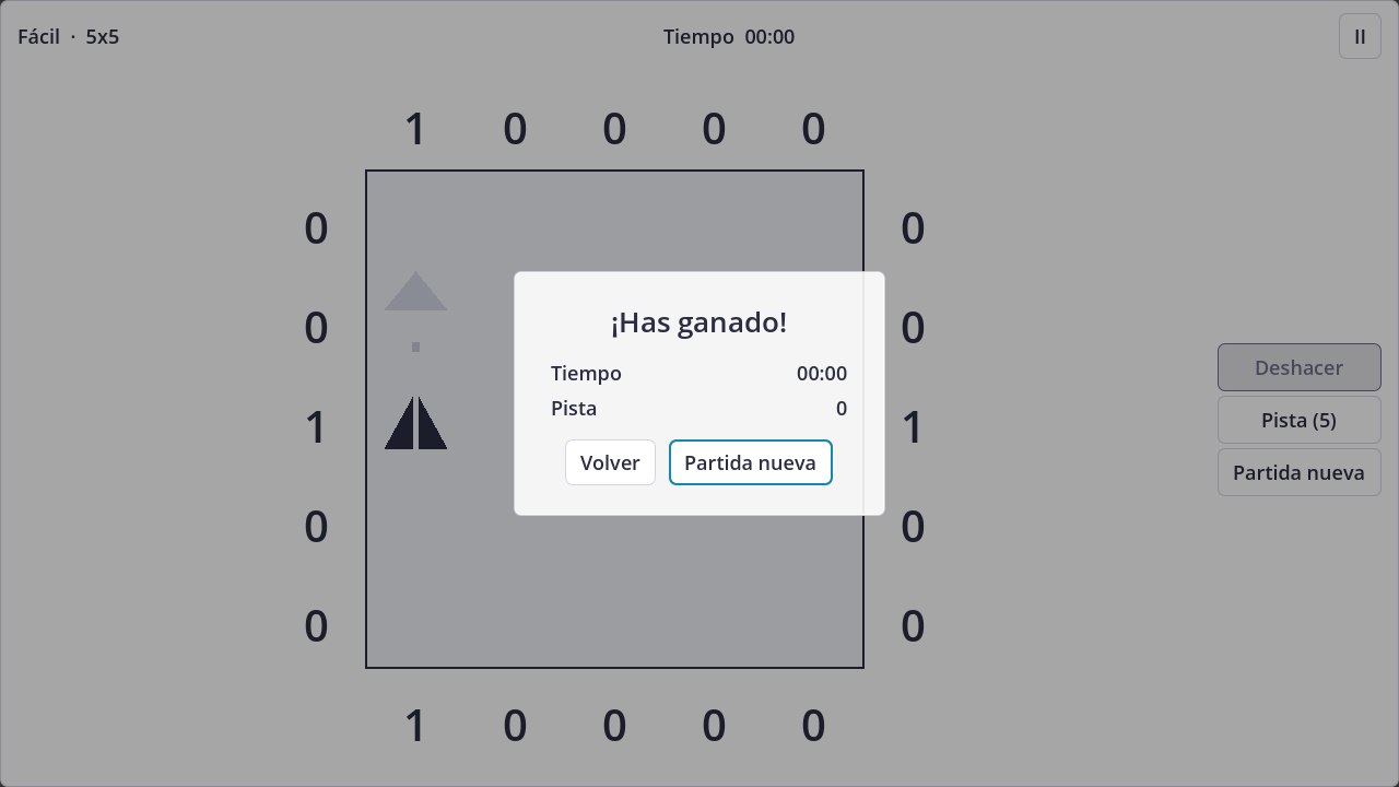 Screenshot of Tents and Trees in light theme